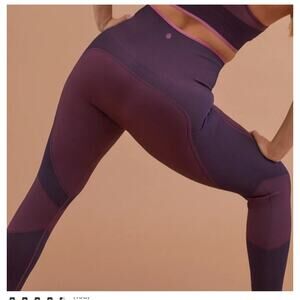 ThirdLove HIgh Rise Purple Flex Seamless Compression Leggings Size Large